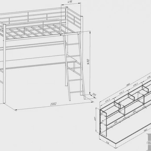 Кровать-чердак «Севилья 5.02»
